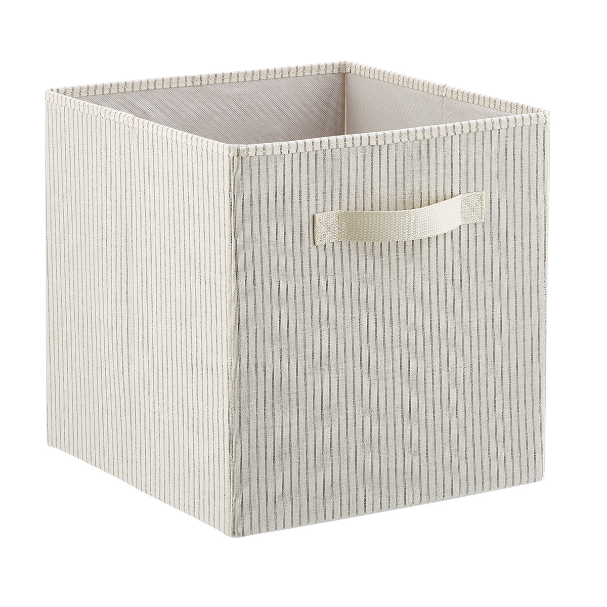 The Container Store Large Cube Grey Stripe
