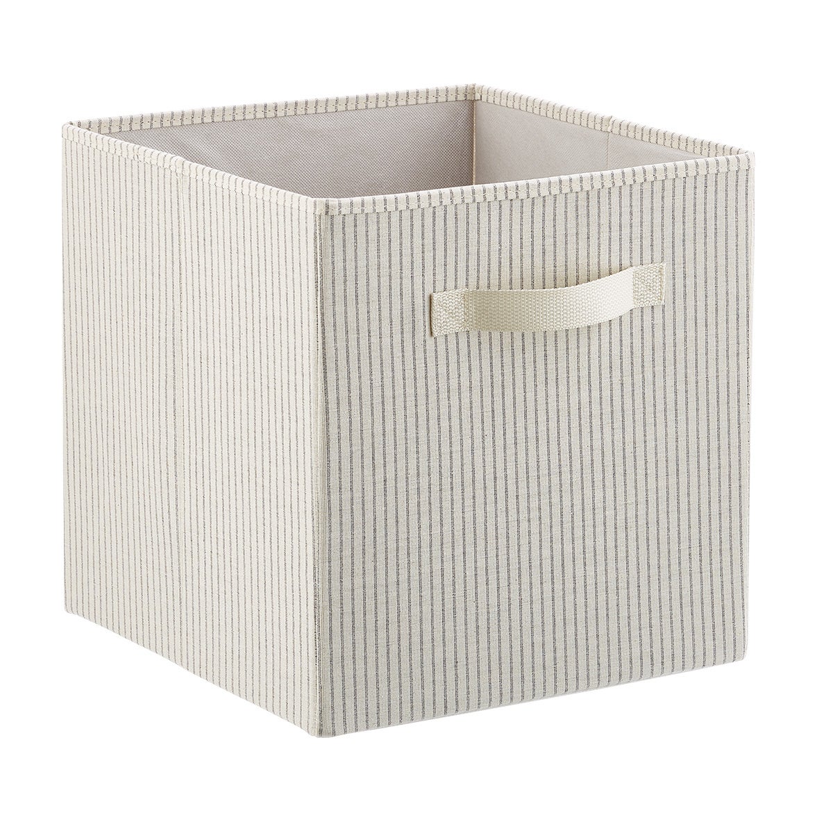 The Container Store Large Cube Grey Stripe