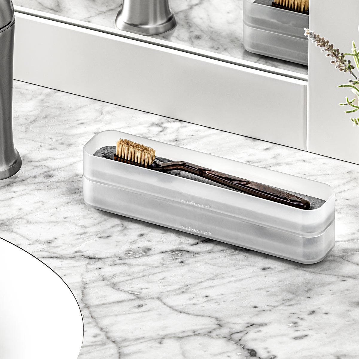 madesmart Frost Drying Stone Toothbrush Holder The Container Store