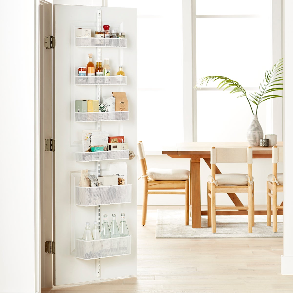 Elfa Mesh White 80" Over the Door Rack The Container Store
