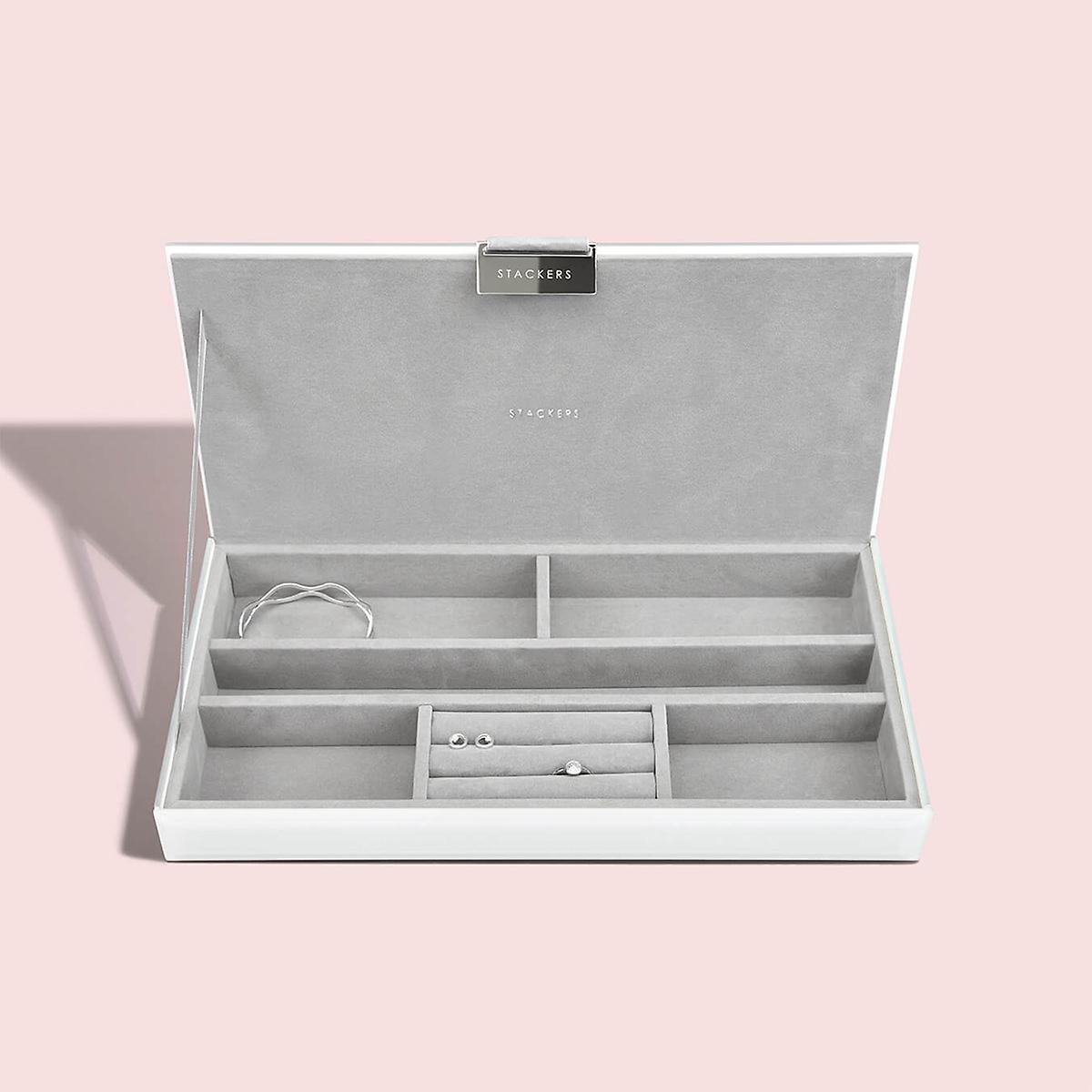 White Glass Stackers Jewelry Box | The Container Store