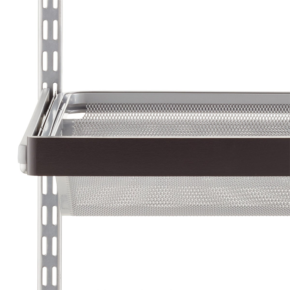 Elfa Decor Gliding Shelf Fascia Walnut