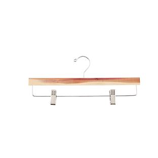 Case of 120 Slim Wooden Shirt Hanger w/ Notches Natural, 17-3/8 x 1/4 x 9-3/8 H | The Container Store