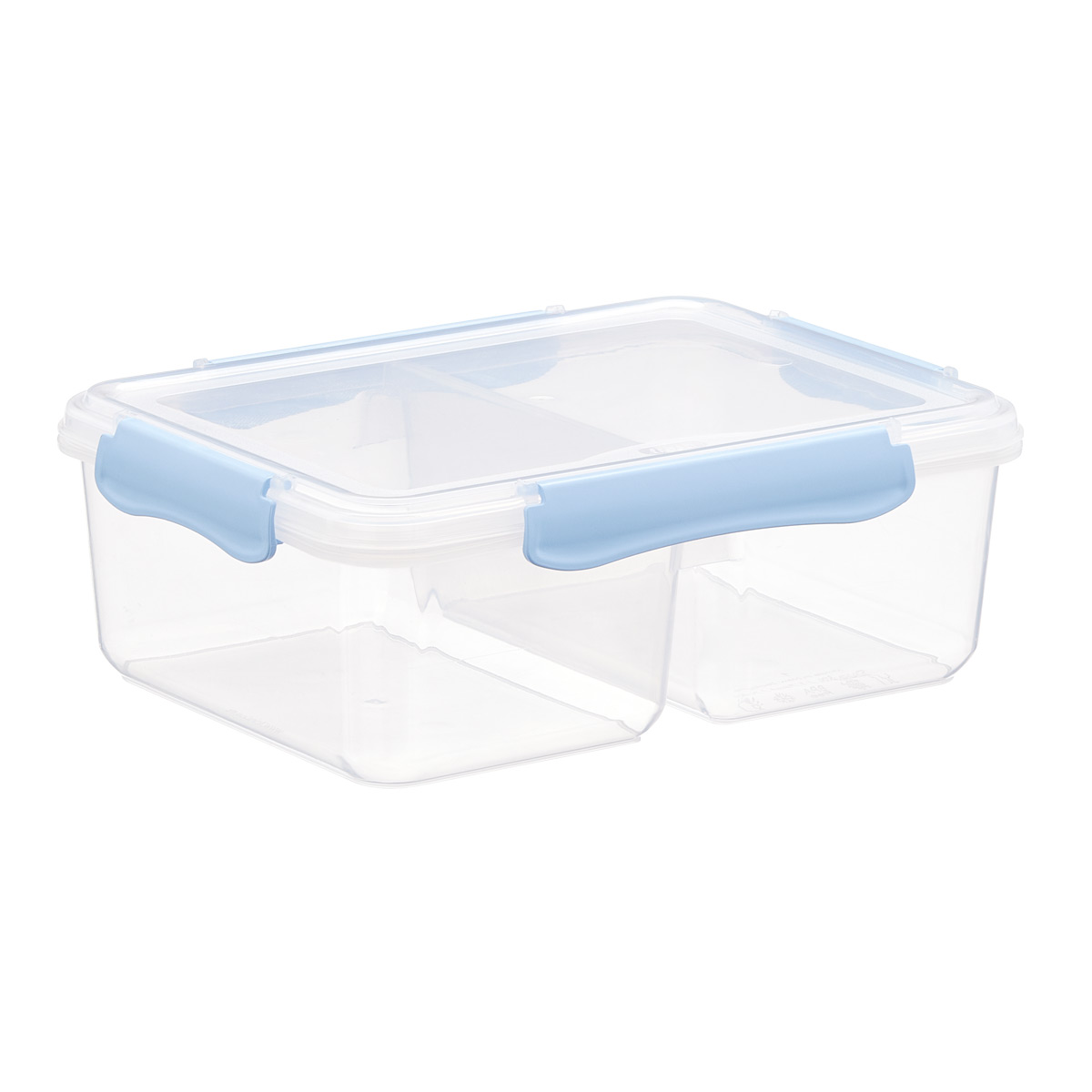 Plastic Food Containers with Light Blue Clips | The Container Store