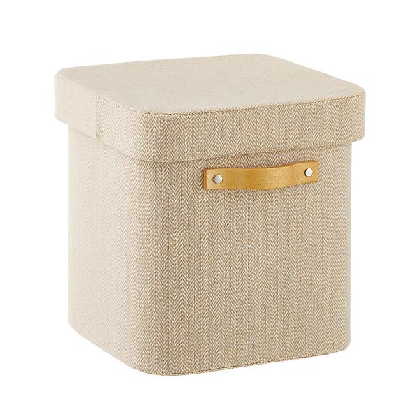 Natural Herringbone Storage Cubes The Container Store
