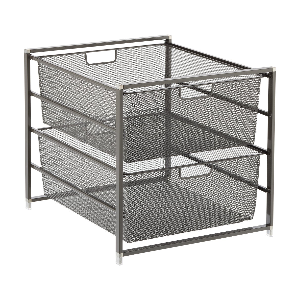 Elfa Medium Mesh 2-Drawer Unit Graphite