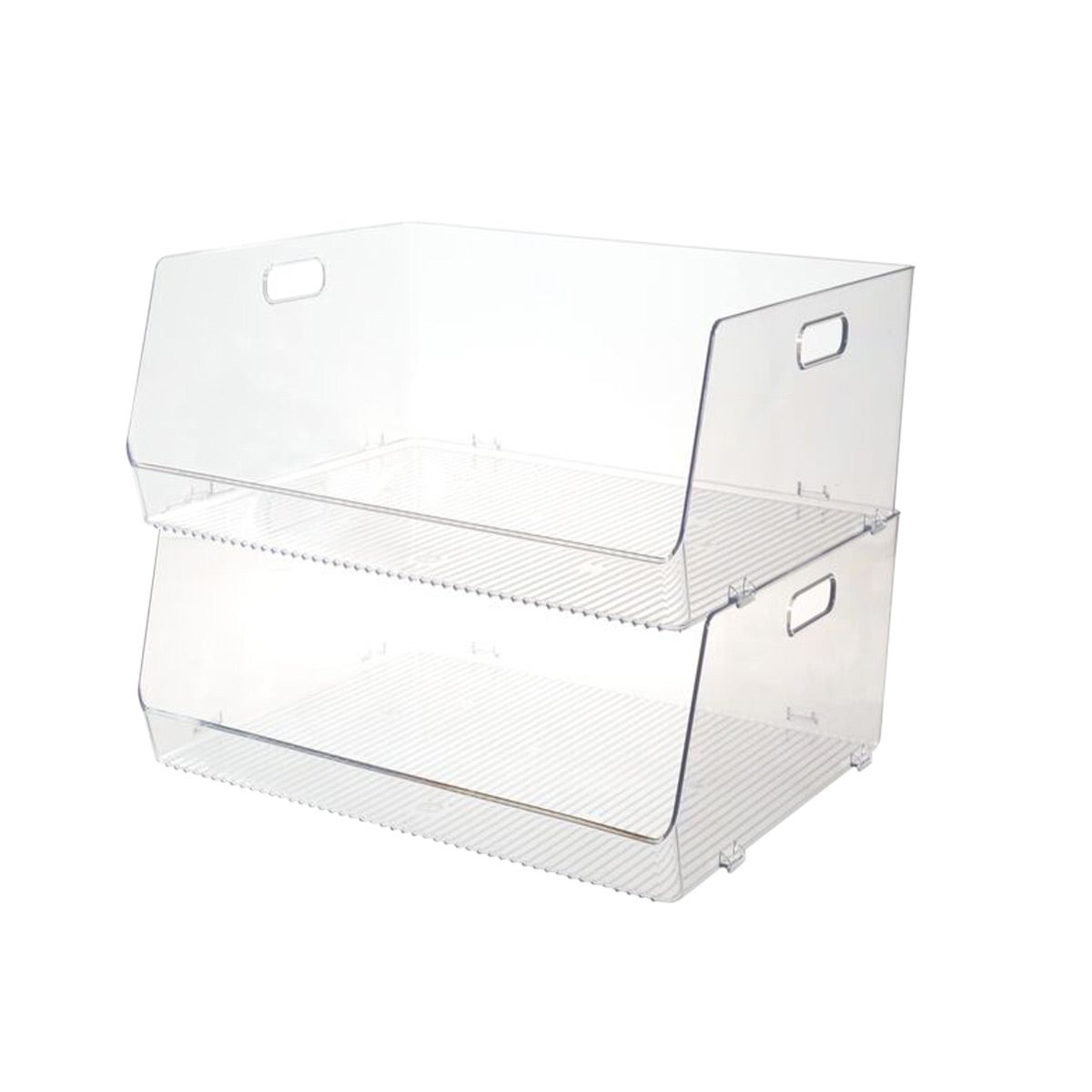 iDesign Extra Wide Open Stacking Bin The Container Store