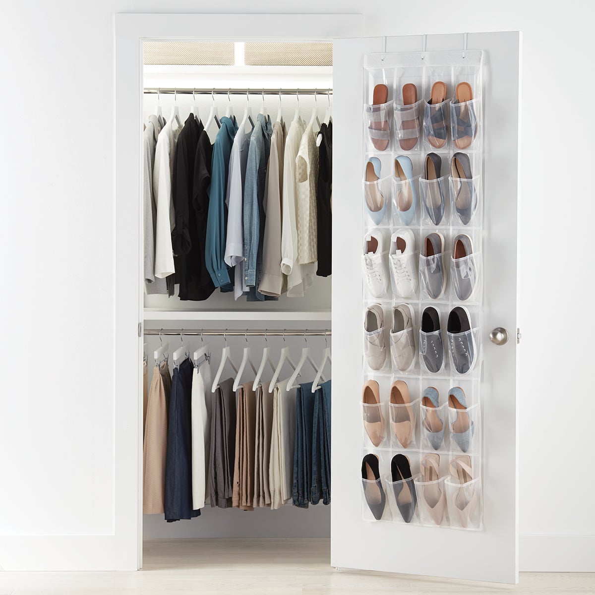 Closet door 2025 shoe storage