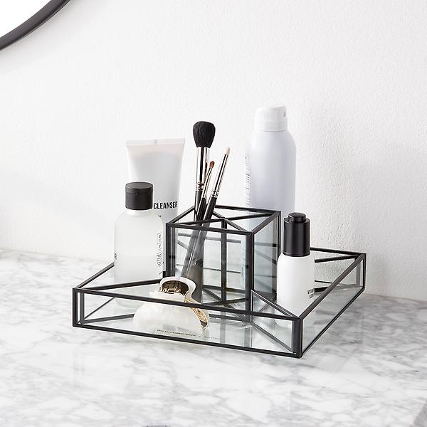 Marie Ink Rotating Countertop Glass Organizer The Container Store