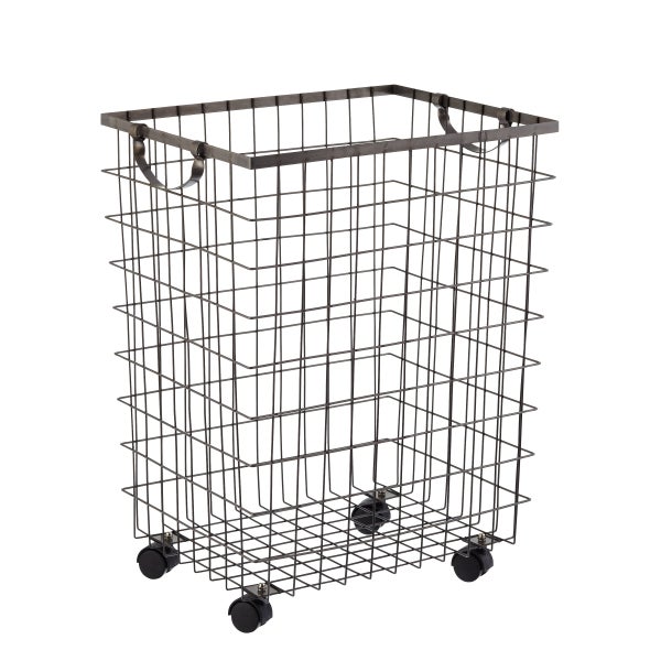 Harvest Rolling Hamper with Wheels The Container Store