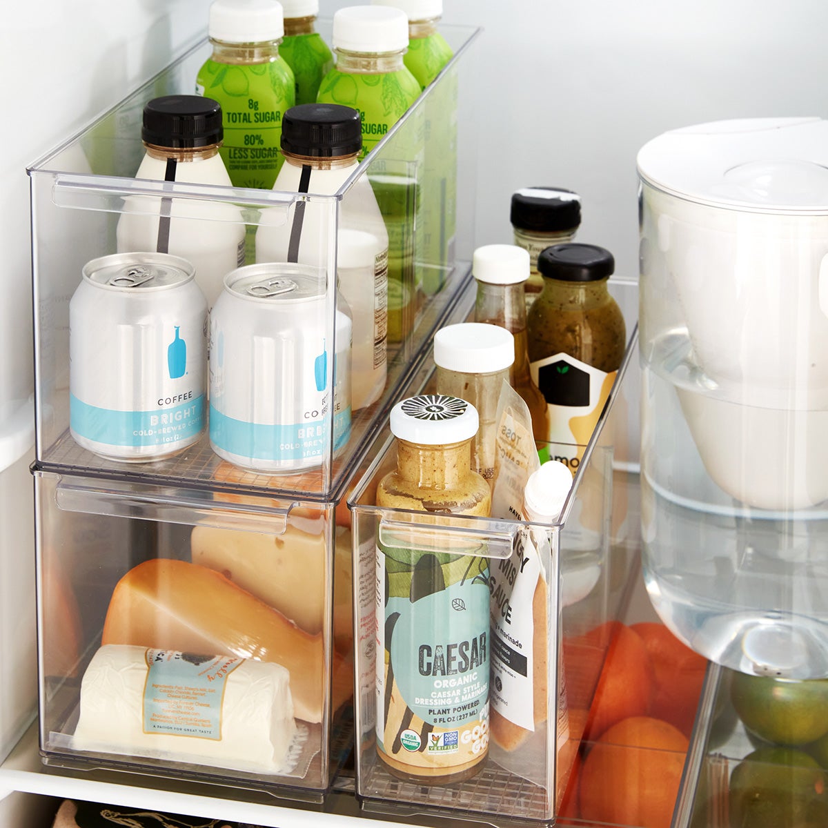 Pantry Bins with Divider The Container Store