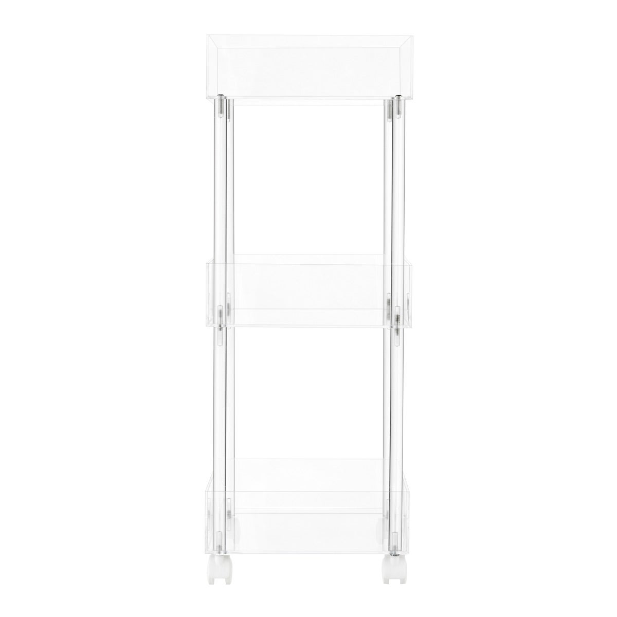 Luxe Acrylic 3Tier Rolling Cart The Container Store