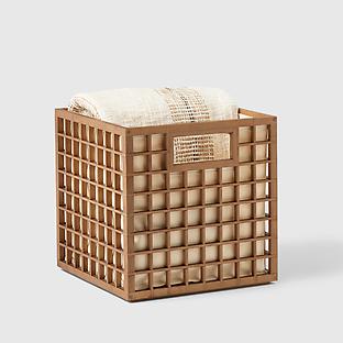 Marie Kondo Kocha Brown Shoji Handled Cube with Liner