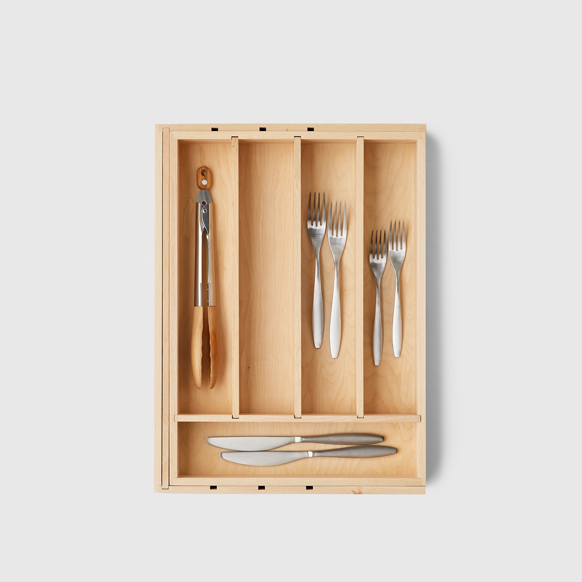 Marie Kondo Birch Expandable Flatware & Utensil Tray The Container Store