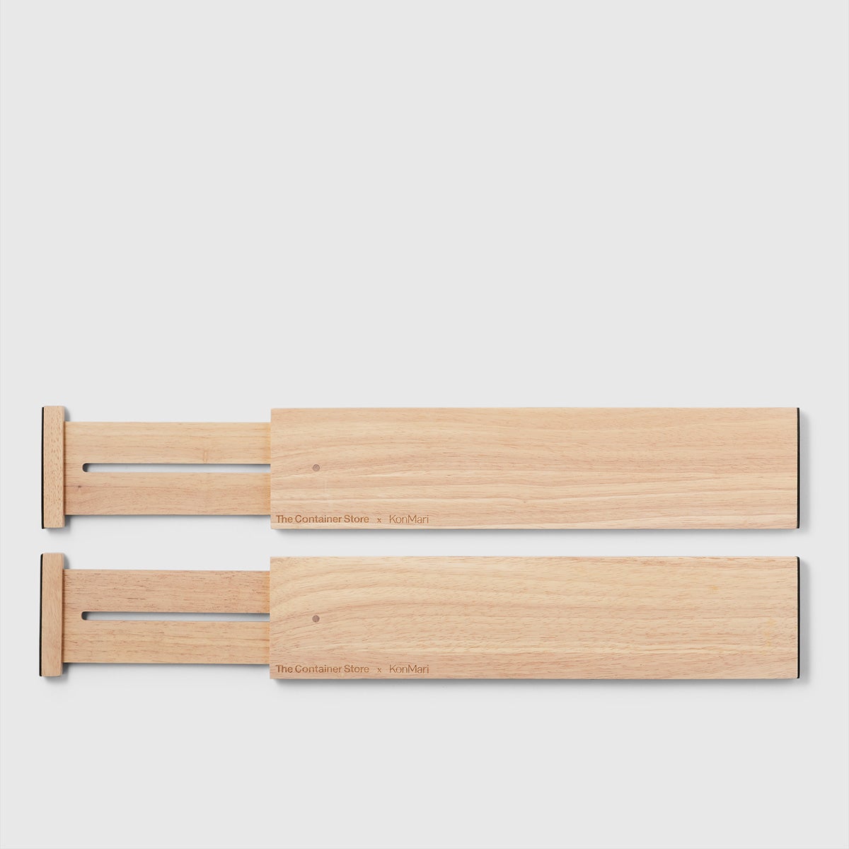 Marie Kondo Natural Ash Wood Kitchen Drawer Dividers Set of 2 The