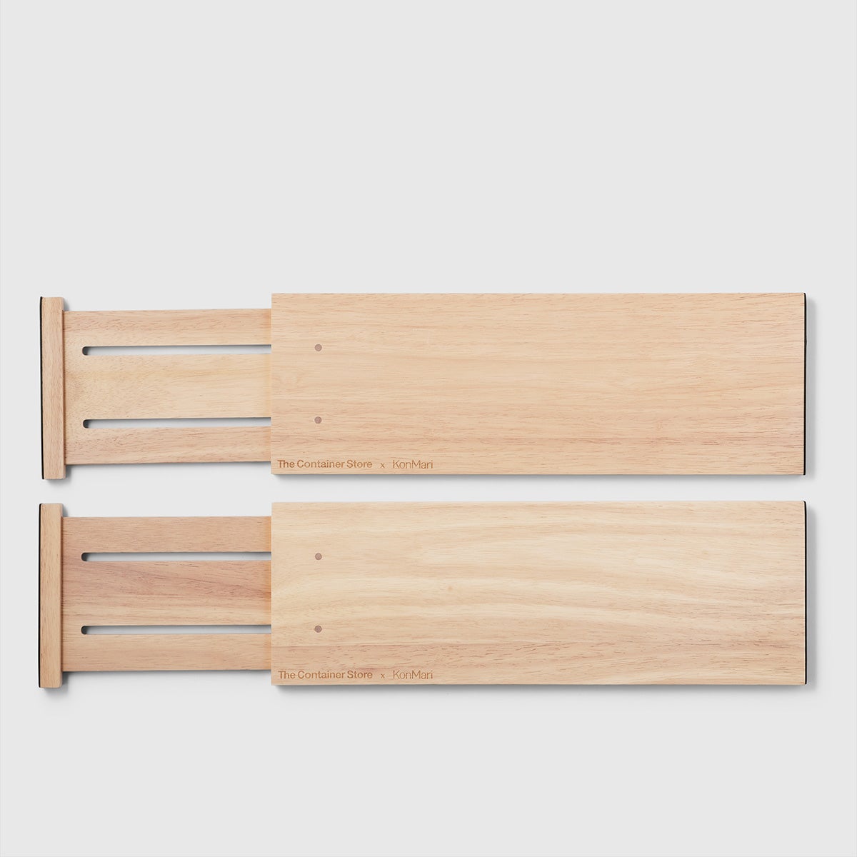 Marie Kondo Natural Ash Wood Kitchen Drawer Dividers Set of 2 The