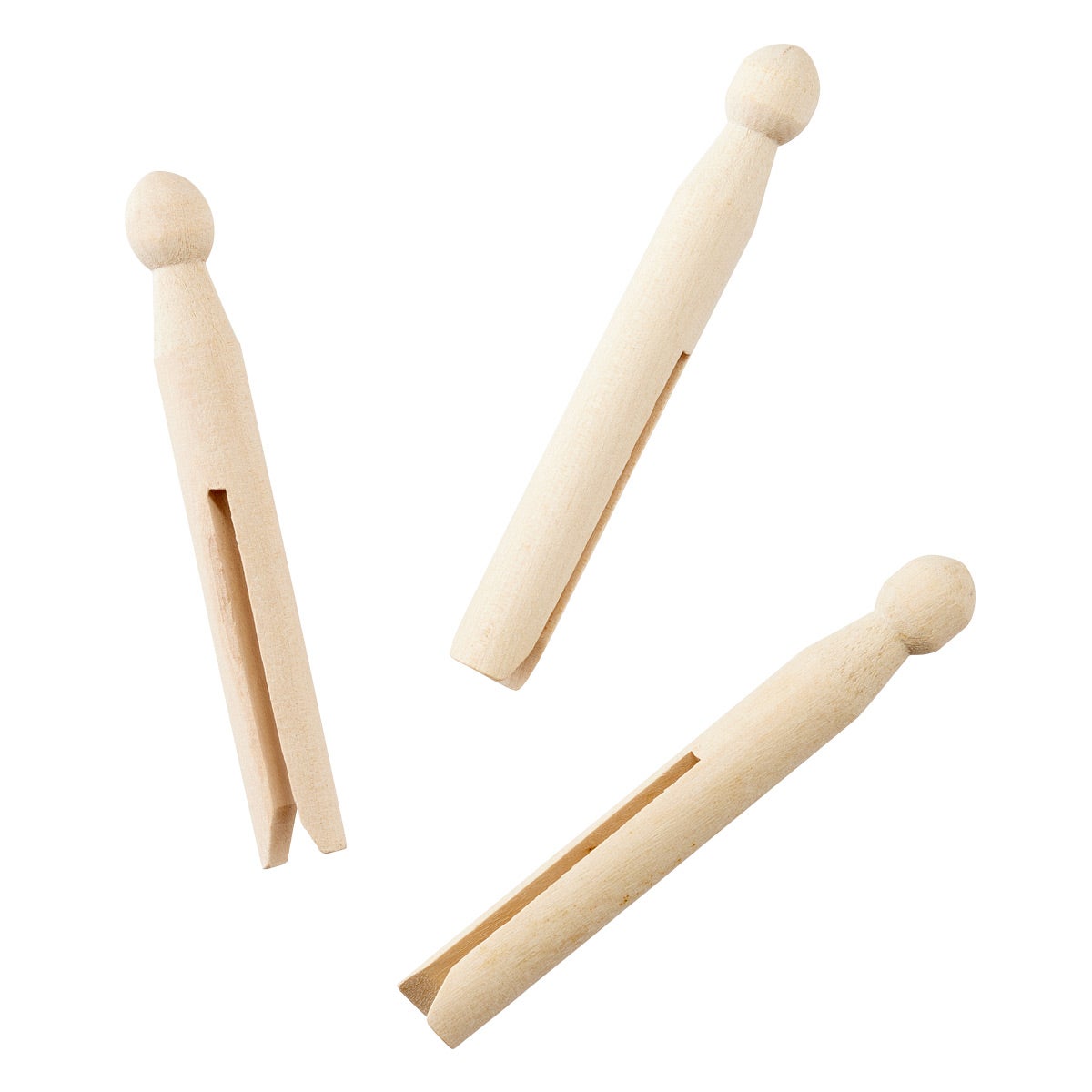 Traditional Round Wooden Clothespin Clips The Container Store