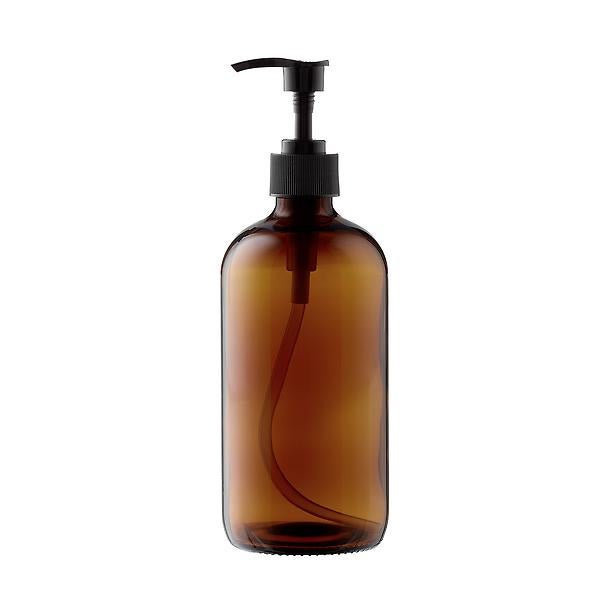 Amber Glass Pump Bottle