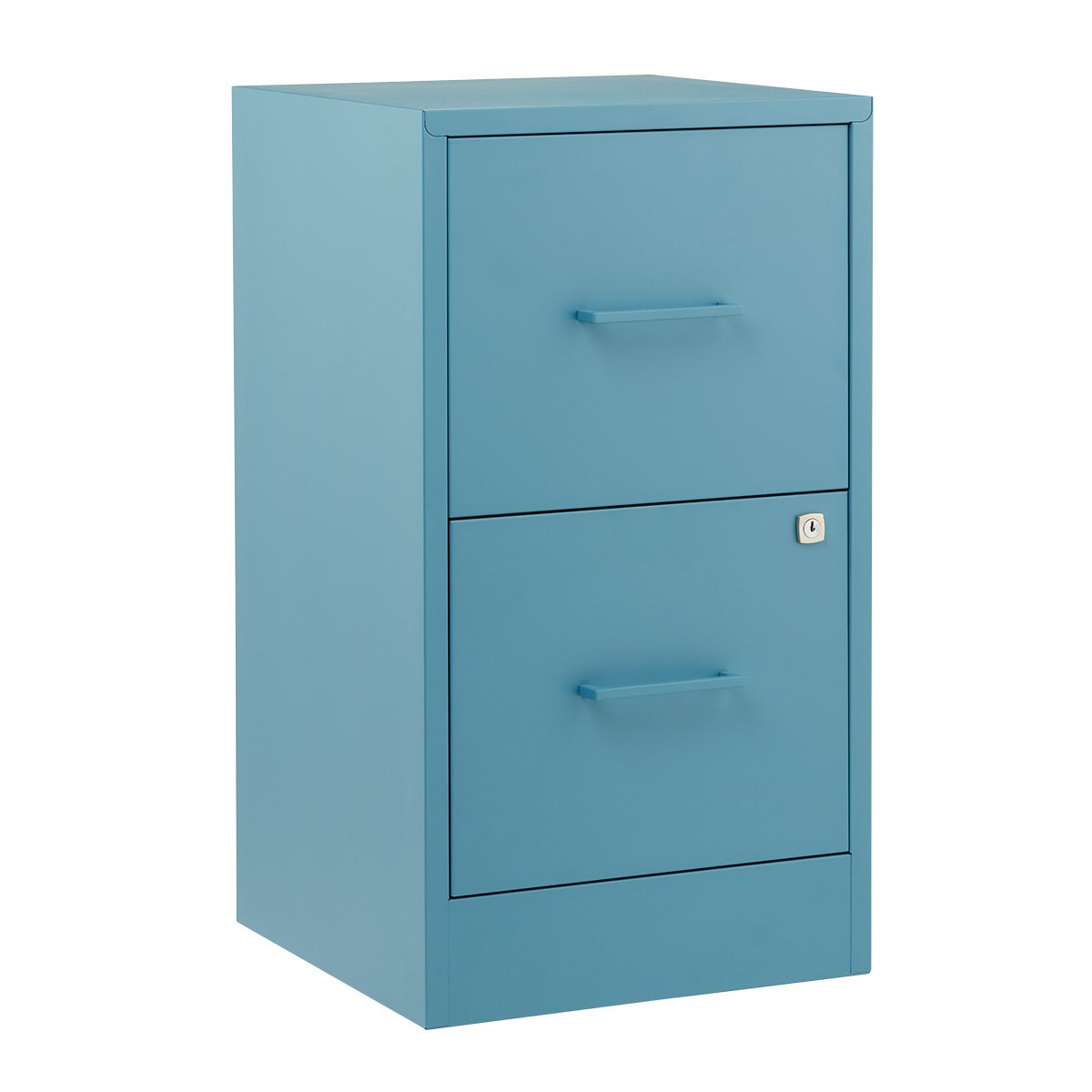 The Container Store 2-Drawer Locking Filing Cabinet Slate Blue