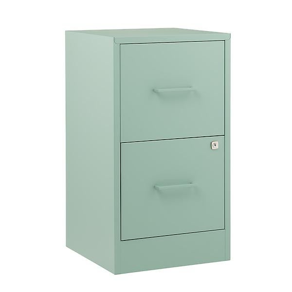 2-Drawer Navy Locking Filing Cabinet