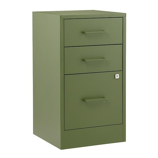 2-Drawer White Locking Filing Cabinet