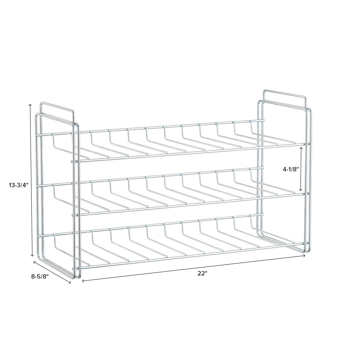 Chrome Stackable 18Bottle Wine Rack The Container Store