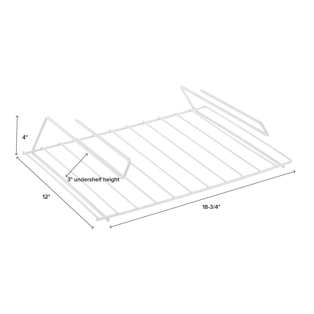 White Undershelf Placemat Holder The Container Store