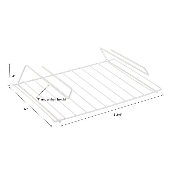 White Undershelf Placemat Holder The Container Store