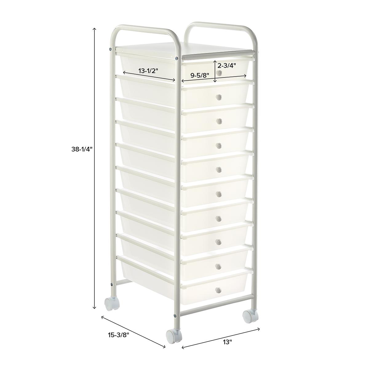 Translucent 10Drawer Rolling Cart The Container Store