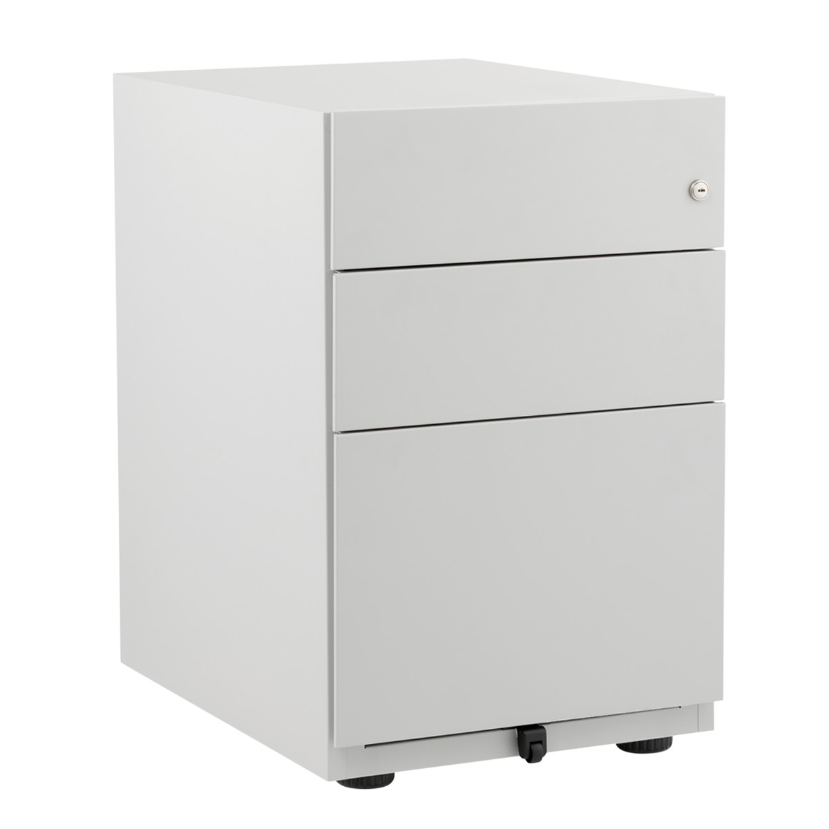 The Container Store 3-Drawer Premium Locking  Filing Cabinet Light Grey