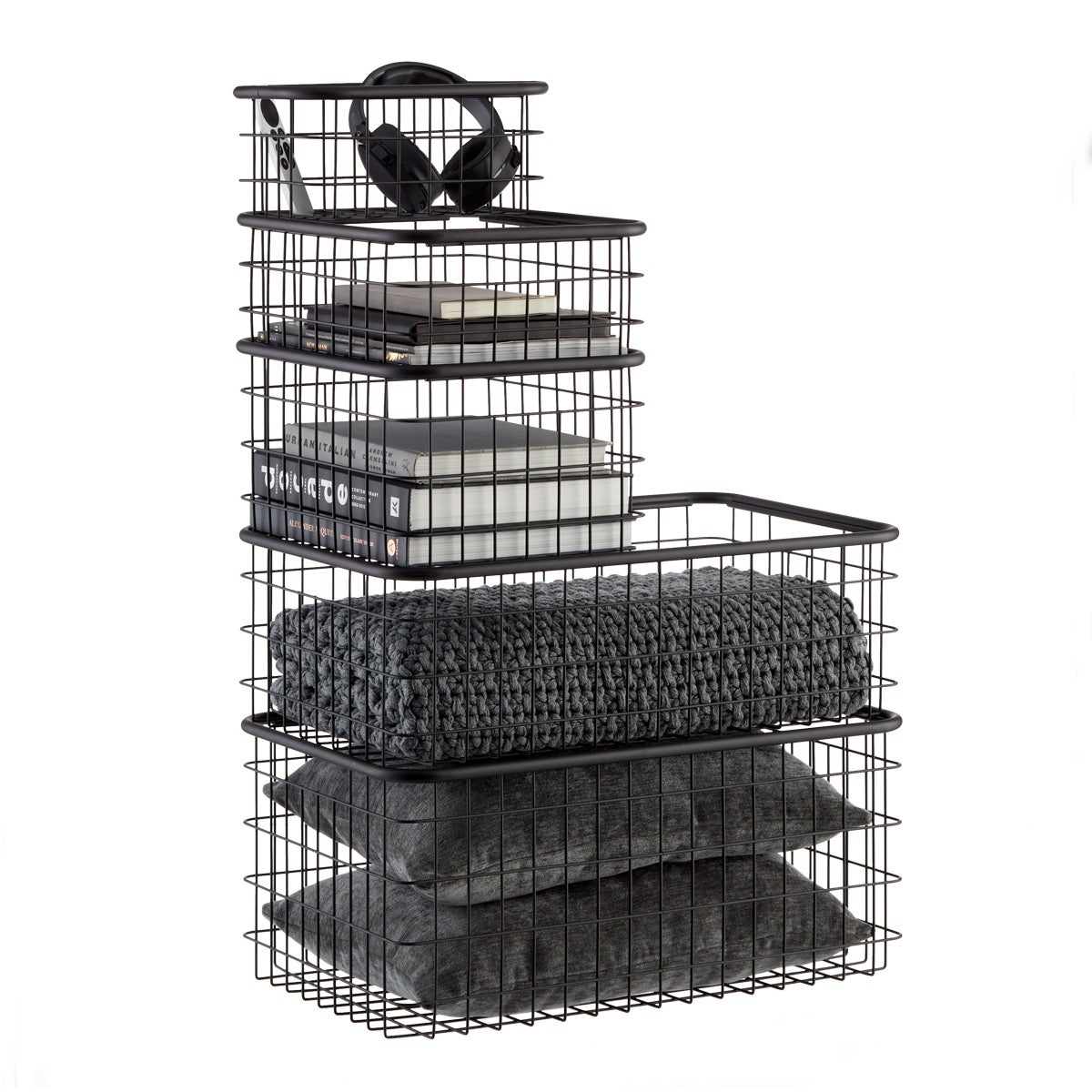 Urban Stacking Wire Baskets The Container Store