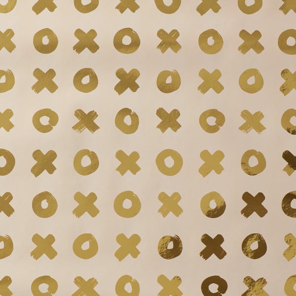XOXO Gold & White Wrapping Paper The Container Store