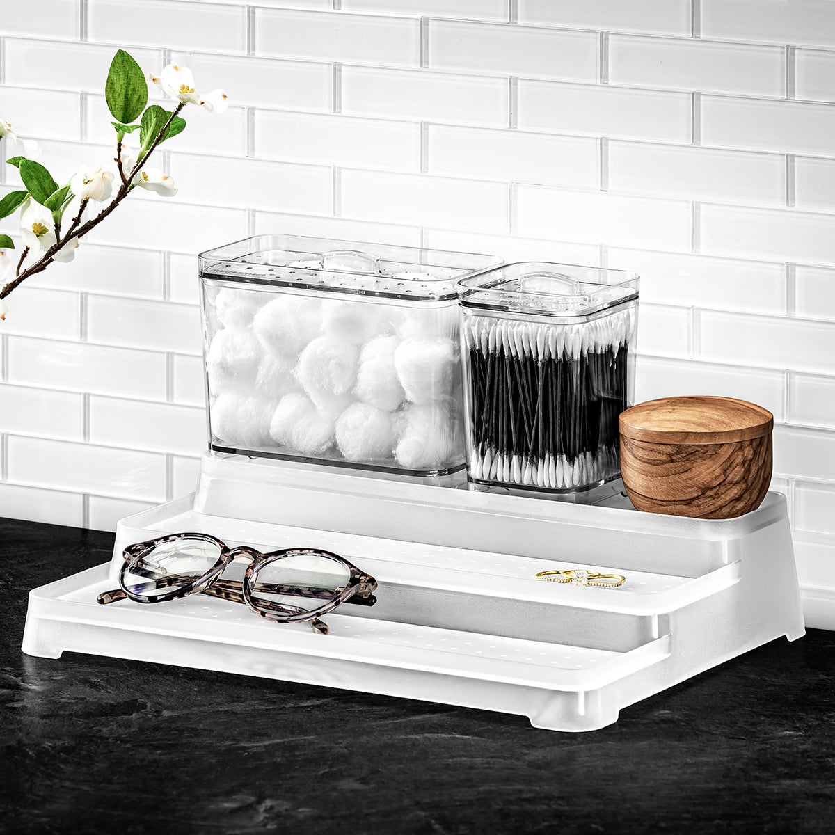 madesmart Frost 3Tier Shelf Organizer The Container Store