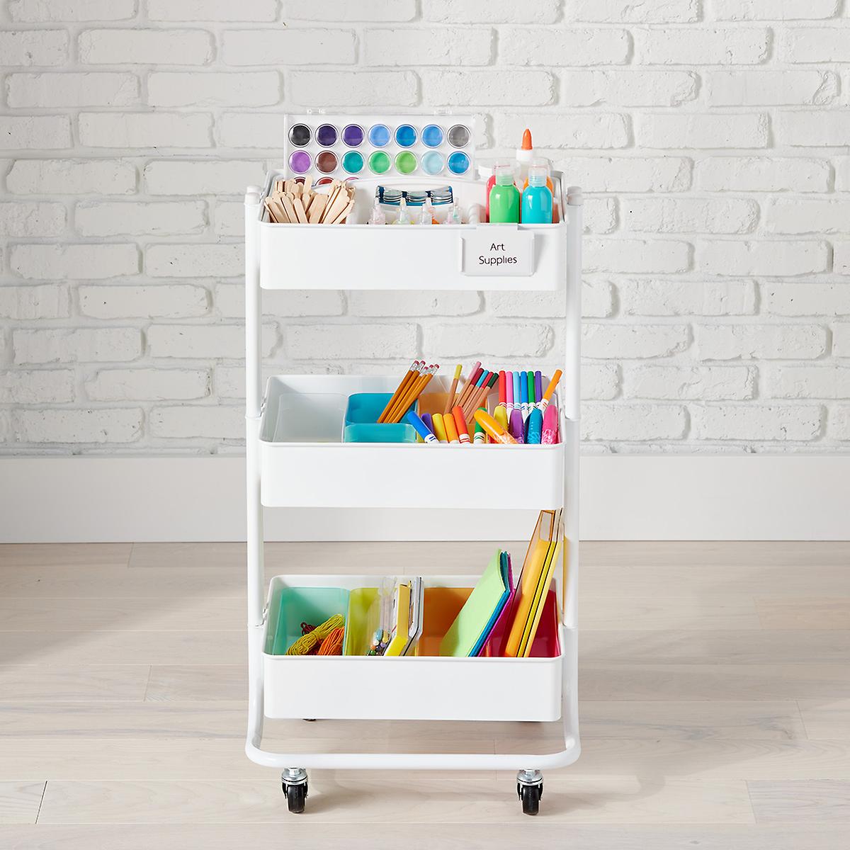 Art Supplies Themed Rolling Cart | The Container Store