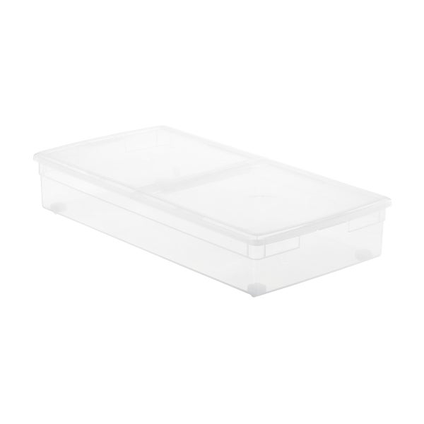 Our Long Under Bed Box with Wheels The Container Store