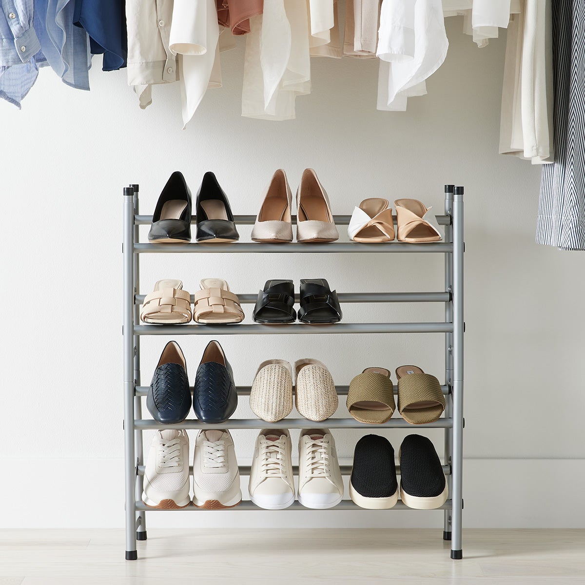 Platinum 2-Tier Adjustable Shoe Rack