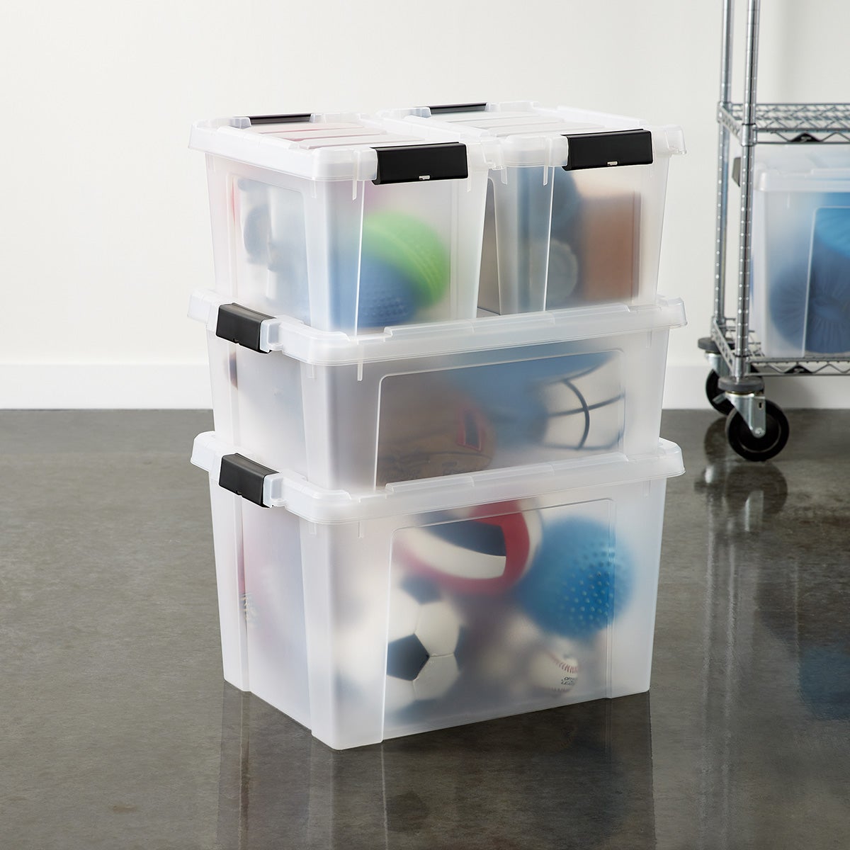 Heavy Duty Stackable Garage Totes The Container Store