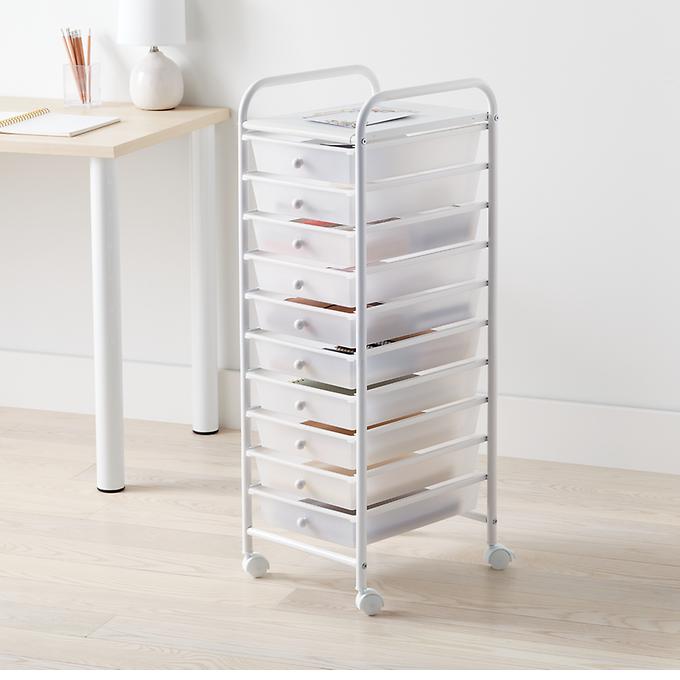 10-Drawer Rolling Cart