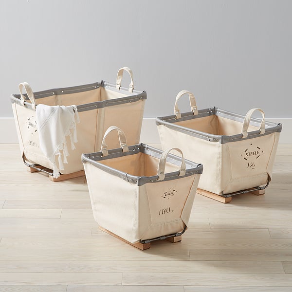 アクセサリー neighborhood CANVAS CONTAINER Steele Canvas Natural Carry Baskets | The Container Store