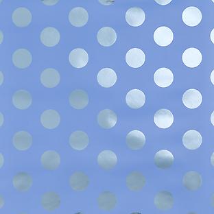 Silver Dots on Blue Wrapping Paper