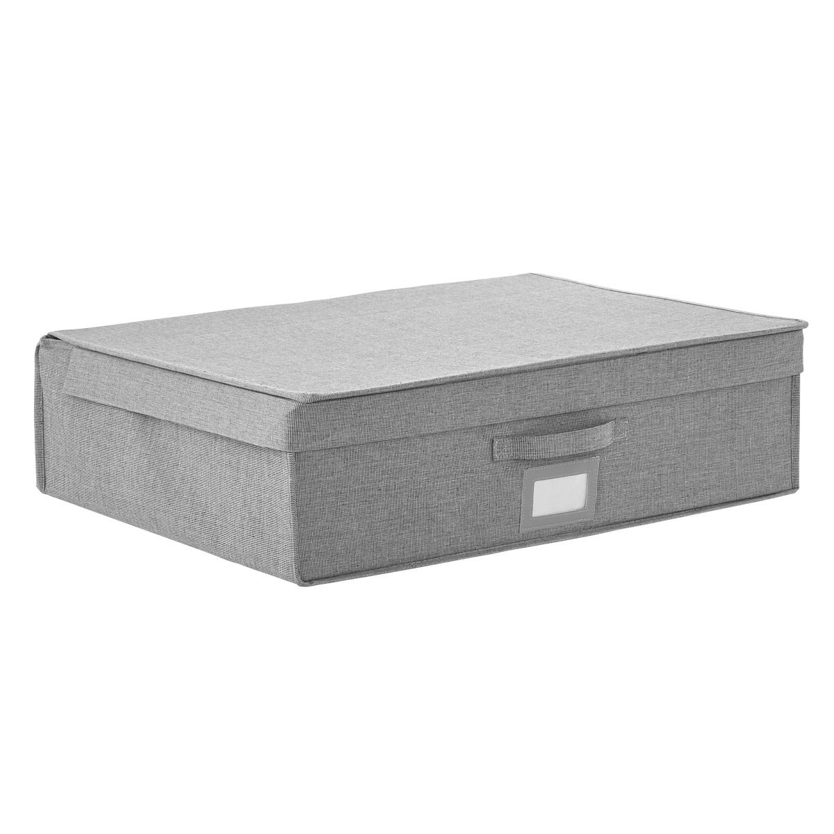 Oxford Grey Under Bed Storage Box with Vacuum Bag The Container Store