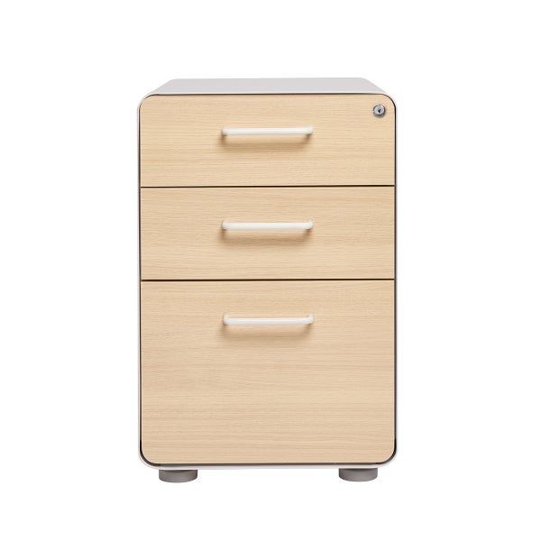Poppin 3 Drawer Stow Locking File The Container Store