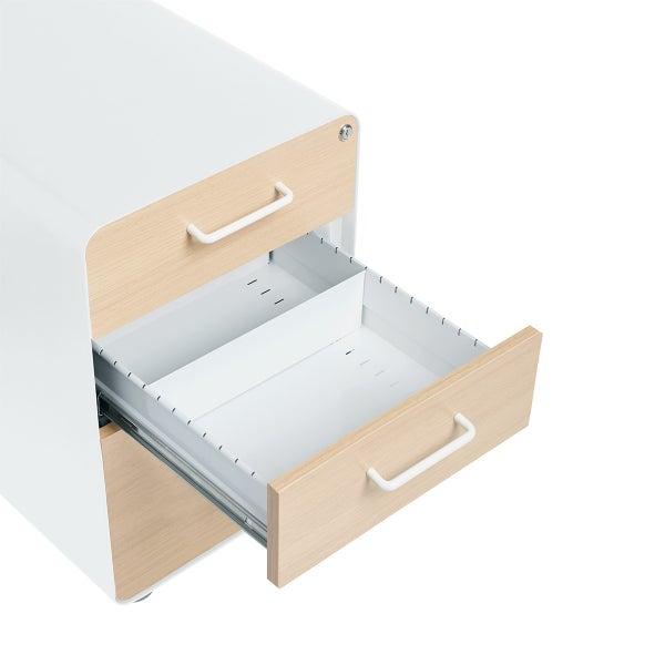 Poppin 3 Drawer Stow Locking File The Container Store