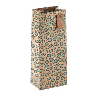 All Over Leopard Copper & Turquoise Bottle Tote