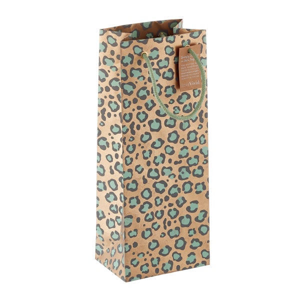 All Over Leopard Copper & Turquoise Bottle Tote