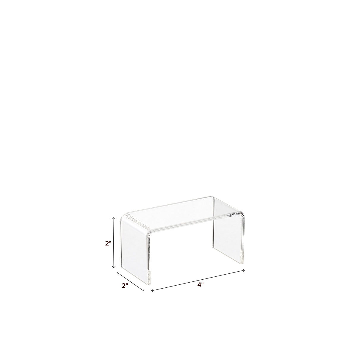 Plymor Clear Acrylic Solid Cylinder Round Display Riser 1.5 inches Height Width x 2 inches 