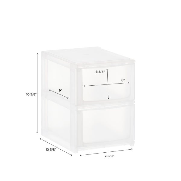 Shimo Stacking Organizers with Drawers The Container Store