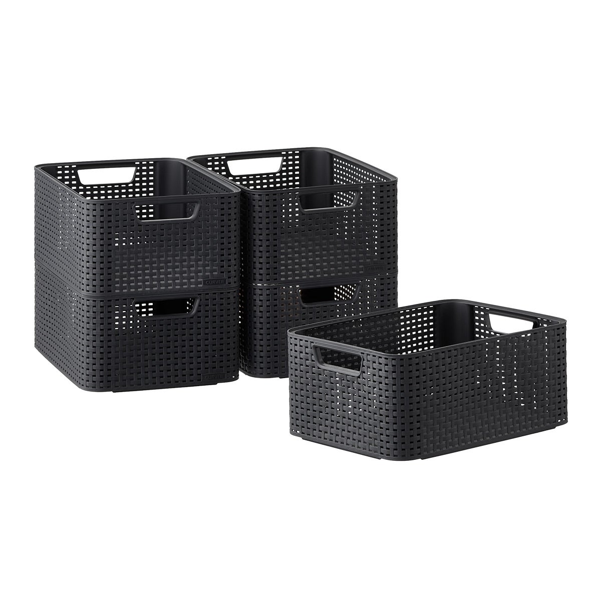 Case of 5 Medium Basketweave Grey