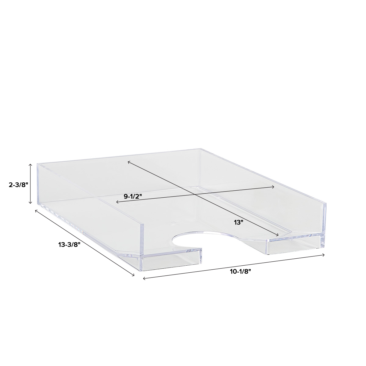 Palaset Clear Stackable Letter Tray