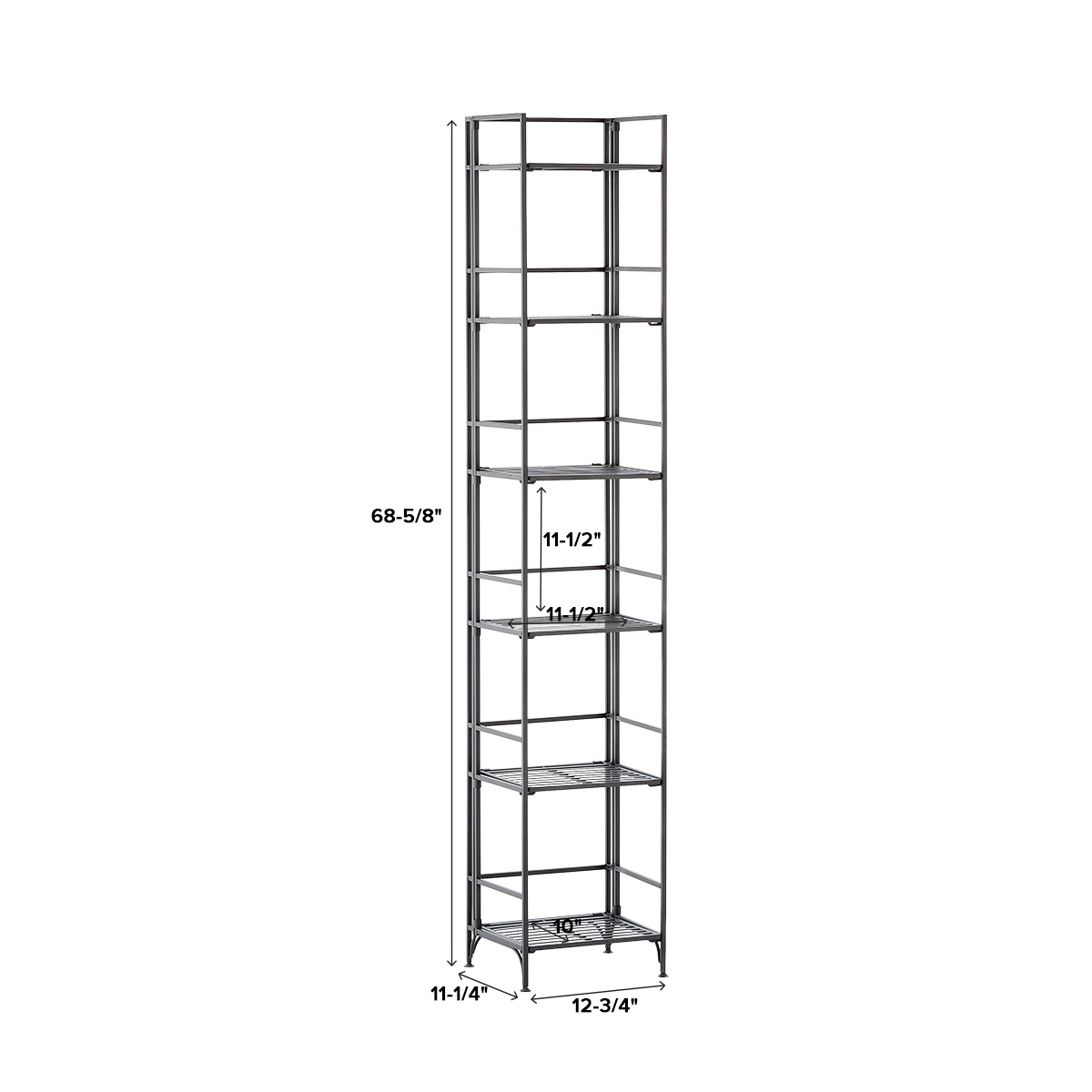 6-Shelf Iron Folding Tower
